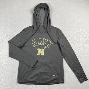 Navy Midshipmen Pullover Womens Small Loose Gray Military Hoodie NCAA‎ Football